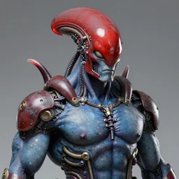 solid thick super muscly male alien portrait, translucent red helmet, pale blue skin, ultra realistic, intricate details, looper artifacts, half cyborg, highly detailed by peter mohrbacher, allen williams, hajime sorayama, wayne barlowe, boris vallejo, aaron horkey, gaston bussiere,