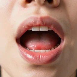 canker sore mouth ulcer painful ouch this hurts inside mouth 4k photography extremely detailed