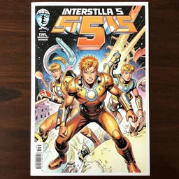 a comic book cover depicting interstella 5 5 5 5, charles burns, color micron pen!!!