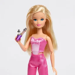 barbie holding a vape
