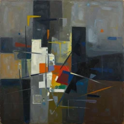 An asymmetry still frame of Abstract Expressionism painting by Richard Corben