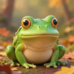 very beautiful portrait of an extremely cute and adorable frog, smooth, perfect face, fantasy, character design by mark ryden and pixar and hayao miyazaki, sharp focus, concept art, harvest fall vibrancy, intricate detail, cinematic lighting, hyperrealistic, 3 5 mm, diorama macro photography, 8 k, 4 k