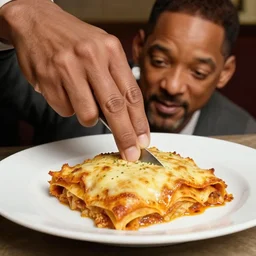 will smith slapping a lasagna