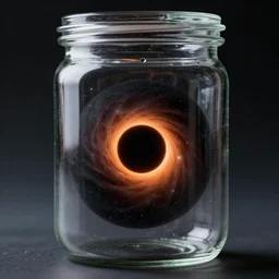 Photo of a Black hole in a Jar, highly detailed