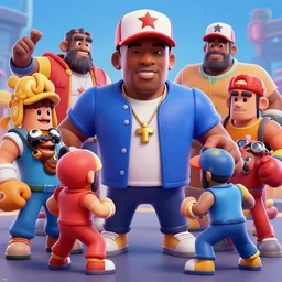dr. dre super hero with cap, at all angles clash royal style characters, unreal engine 5, octane render, detailed, brawl stars, cinematografic, cinema 4 d, un artstation trending, high definition, very detailed, blender