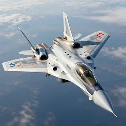 ADF-01 FALKEN fighter in flight, Ace Combat, beautiful, intricate