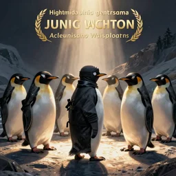 penguins dressed as ninjas