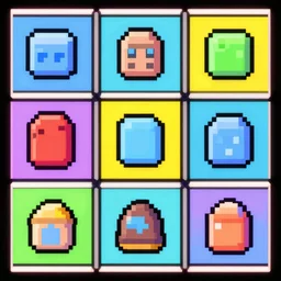 a nine patch sprite for use in a pixel art style game, ui art, box