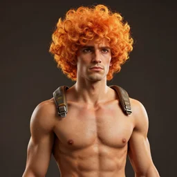 heatwave portrait of curly orange hair man from borderlands 3, au naturel, hyper detailed, digital art, trending in artstation, cinematic lighting, studio quality, smooth render, unreal engine 5 rendered, octane rendered, art style by klimt and nixeu and ian sprigger and wlop and krenz cushart.