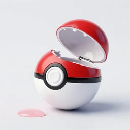 pokeball that has been opened, open!, close up photo, instagram