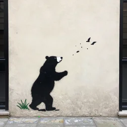 banksy street art about bear druids