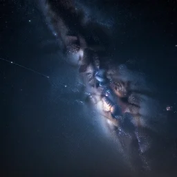 astrophotography of the stars of the milky way threaded by a transit network, by robert mccall, 4 k, high detail