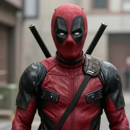 Deadpool in Sons of anarchy very detail4K quality super realistic