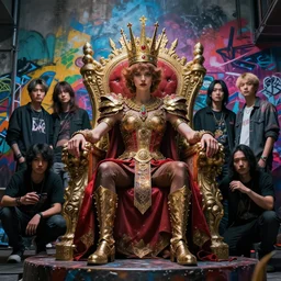 crowned ralsei on throne, cinematic, by sachin teng and sergey kolesov and ruan jia and heng z and wlop. graffiti art, scifi, fantasy, hyper detailed. octane render. concept art. trending on artstation