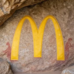 mcdonalds ad found on cave paintings