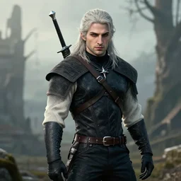 Ciri from the witcher, attractive pose, cinematic, soft lighting, wallpaper
