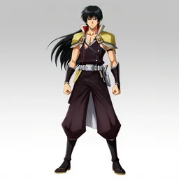 samurai warrior guy in the style of Kill la Kill(2013),Gurren Lagann,full length, exquisite detail, detailed face, masterpiece, volumetric lighting, high details, 8k resolution, beautiful detailed,manga