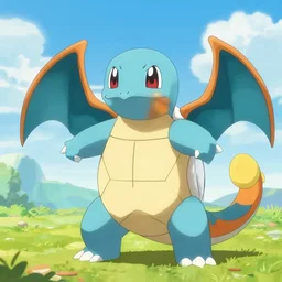 Evolve Squirtle into Charizard