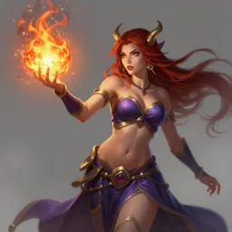 The sorceress casting a fire ball, league of legends, tiny abdomen & inflated hips body, really realistic 👀, highly detailed, digital painting, artstation, concept art, smooth, sharp focus, illustration, ArtStation, art by 100% Hearthstone