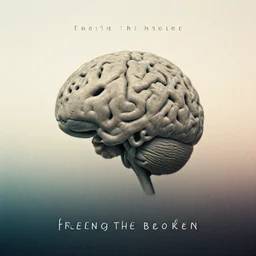 freeing the broken mind album cover, film, soft lighting gradient. no text, no watermarks.