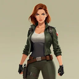 female spy, artwork by RossDraws