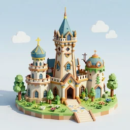 Drawf Kingdom, 3d render, low poly, breath of the wild,