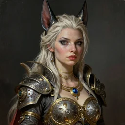 portrait of a beautiful female hybrid atlantean anubis elsa jean, alien warrior regal, realistic, refined, detailed, digital art, michael cheval, esao andrews, steampunk, walt disney ( 1 9 3 7 ), francois boucher, oil painting, highly detailed, cinematic lighting, unreal engine, 8 k, hd