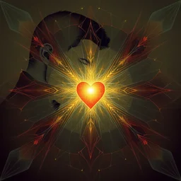 vector art by hr giger, perfectly centered symmetrical balanced male and female portrait of man and woman in love sharing one heart. high coherence ; fractal geometrical 8 k ultra hd
