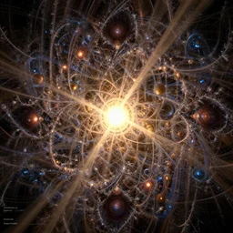 fractal innumeracy by dan mumford, anton fedeev, william higginson, ross tran, marc simonetti, cosmic, heavenly, god rays, intricate detail, cinematic, cel shaded, unreal engine, featured on artstation, pixiv