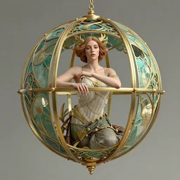 the orb of truth, art nouveau, by jan van huysum and ( ( ( ( lisa frank ) ) ) ), 8 k, octane render