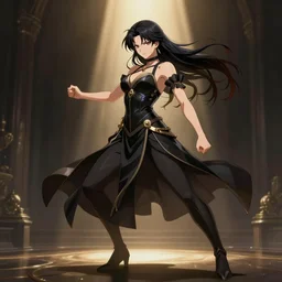 The successful warrior is the average man with laser-like focus, artwork by artgerm, anime, elegant, seductive, full shot, wide-shot, long-shot