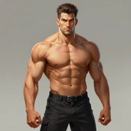 muscular chad by daniel gerhartz, trending on art station