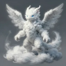 air elemental creature made of clouds, greg rutkowski