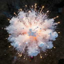aerial marshmallow explosions, marshmallow fireworks
