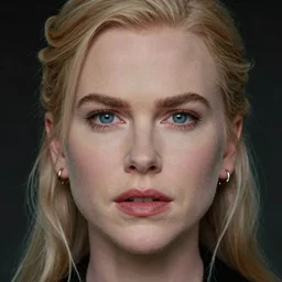 Nicole Kidman in The Shining by Stanley Kubrick, cinematic, symmetrical face, 35mm lens, cinestill 400t film