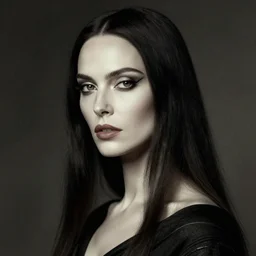 portrait of a beautiful woman in the style of H.R. Giger