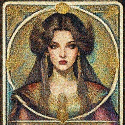 head-on symmetrical centered painted portrait, Mahira Khan as a D&D wizard,  shoulders up, ornate colourful robes, art nouveau, tarot card style, fantasy, intricate, elegant, highly detailed, smooth, sharp focus, illustration, artstation, in the style of Artgerm and Anna Podedworna and Alex Ross and Mucha