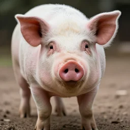 angry pig, front photo, realistic, real photo, realistic colors, super quality, powerful detail