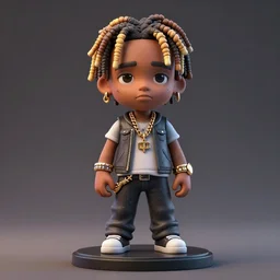 XXXTentacion as a figurine, blender, octane render, studio lighting, 8k, hyperdetalied, high quality, trending on artstation,