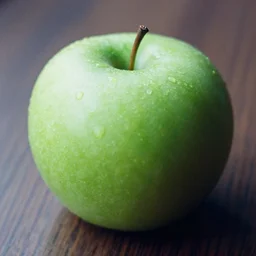 a beautiful photo of a green apple, Fujifilm Velvia 100