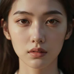 hight focus of a wonderful sweet wonderful symmetrical portrait of a lady with a clear skin, with a perfect lips, daz, emotional, new concept art, new interpretation of portrait, new era, digital art, fine art, dramatic light, cinematic, expressive, artstation, natural, octane render 8 k s 1