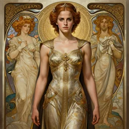 emma watson portrait of ottoman sultan gog, female, clear face, symetrical, masculine, full body, muscular, fantasy, intricate, elegant, highly detailed, digital painting, artstation, concept art, matte, sharp focus, illustration, art by artgerm and greg rutkowski and alphonse mucha