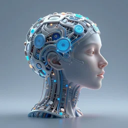 consciousness emerging in a large language model artificial intelligence. studio photograph