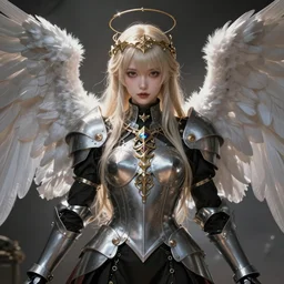 angel knight gothic girl. intricate, centered, amazing composition by amano yoshitaka, by rembrandt, illustrious makinami, digital art, digital painting, artstation trending, unreal engine, fractal flame, transparent jellyfish, transparent feathers, bio luminescent, ice, water