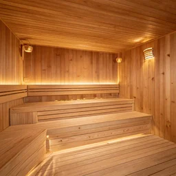 panorama of a sauna
