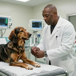 Dr. Dre as a medical doctor treating Snoop Dogg in an emergency room