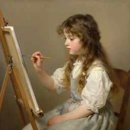 cute girl painting by John Everett Millais