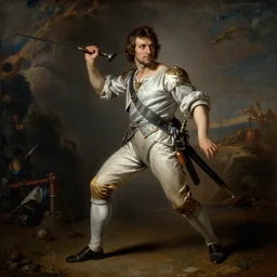 a war hero, barroque painting, ultra realistic. cinematic, dynamic