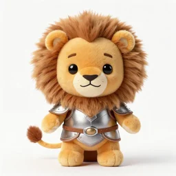 a cute furry lion! with paladin! armor plush! doll, merchandise