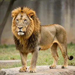 lions in the zoo
